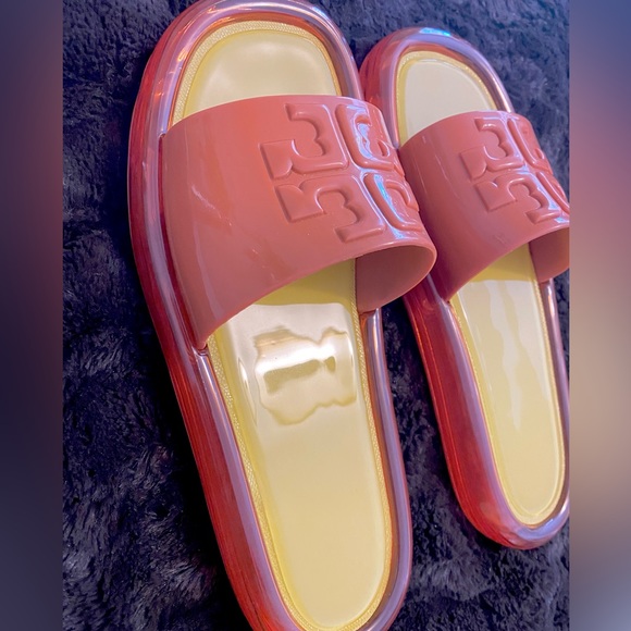 Tory Burch bubble Jelly Slides 💯 authentic - Picture 5 of 6